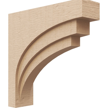 Ekena Millwork 4"W x 16"D x 16"H Thin Rockford Rough Cedar Woodgrain TimberThane Corbel, Primed Tan CORUR04X16X16ROCRCPR